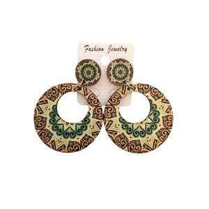 Fashion Jewelry earrings Boho beautiful studded 3.5" lightweight yellow New